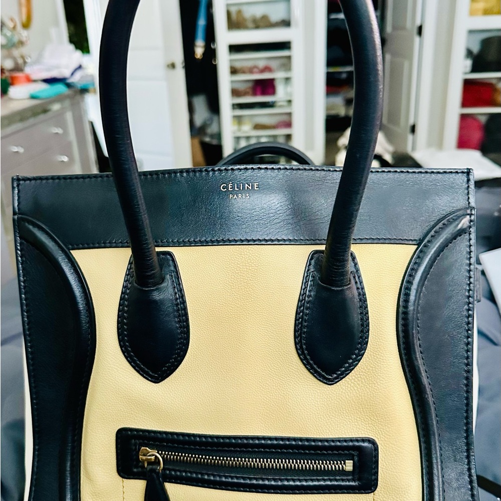 Celine Black and Cream Women's Bag